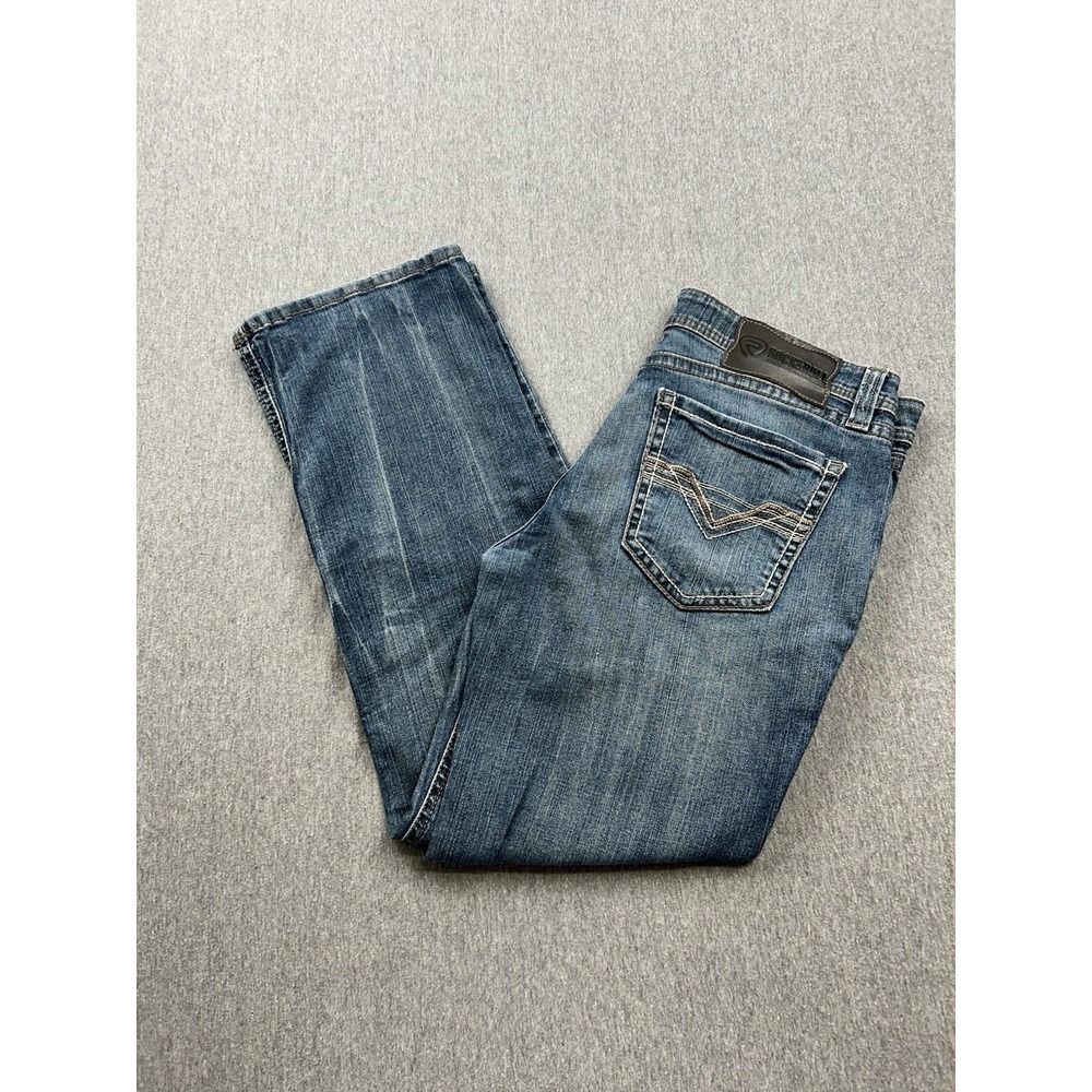 Rock & Roll Cowboy Jeans Men 34x28.5‎ Pistol Regular Straight Leg Blue Denim